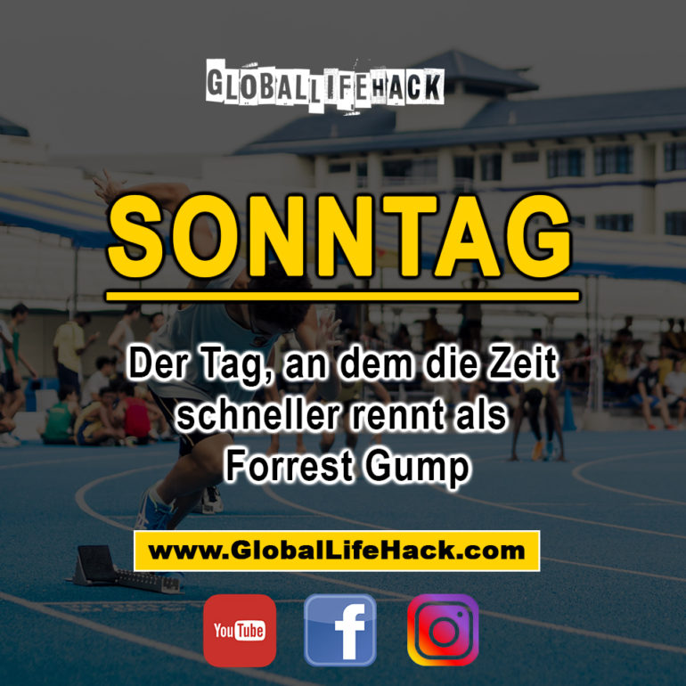 SONNTAG Der Tag, an dem die Zeit schneller rennt als Forrest gump